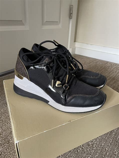 michael kors gold and gray liv trainer|Amazon.com: Michael Kors Liv Trainer Sneakers.